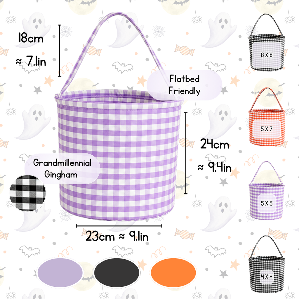 Gingham Halloween Baskets