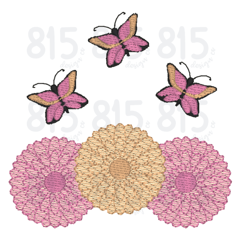 Butterflies and Mums Pocket