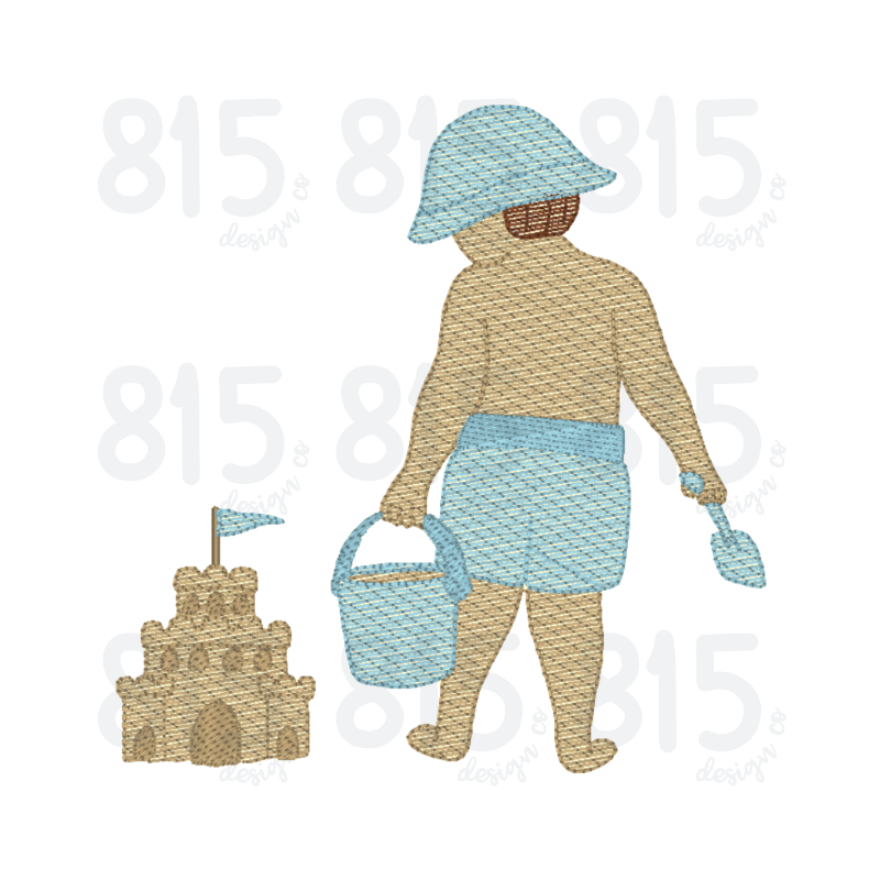 Boy And Sandcastle