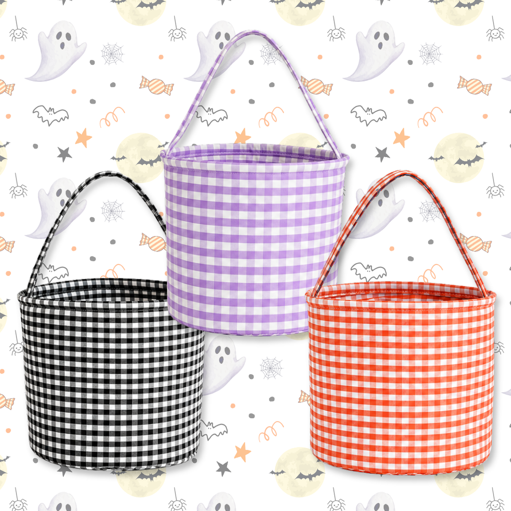 Gingham Halloween Baskets