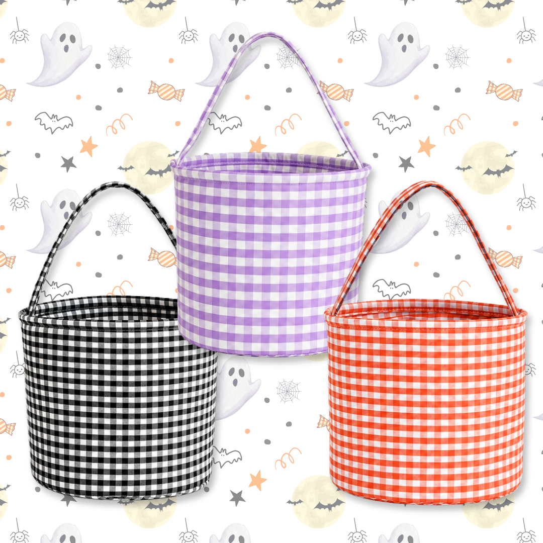 Gingham Halloween Baskets