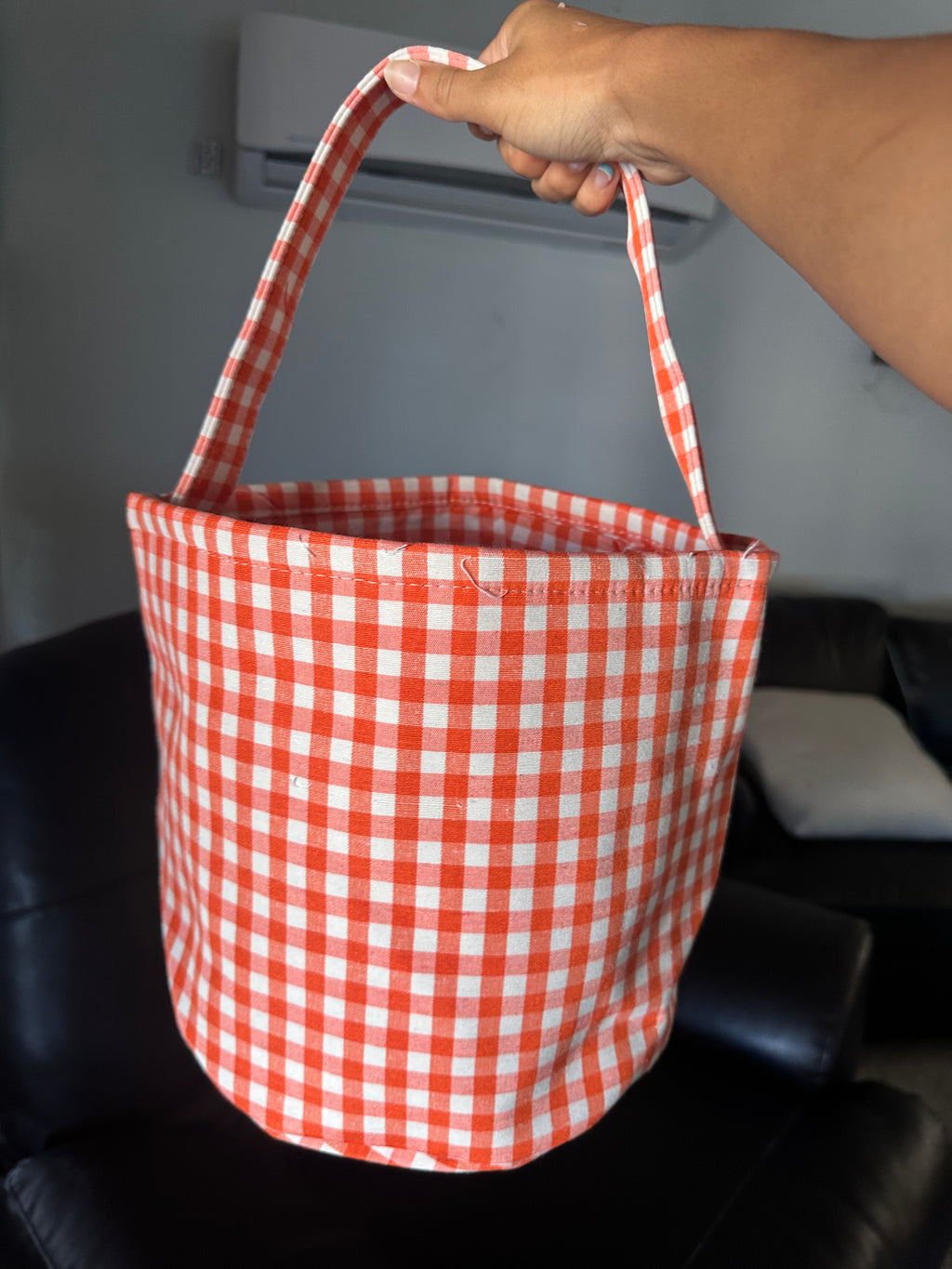 Gingham Halloween Baskets
